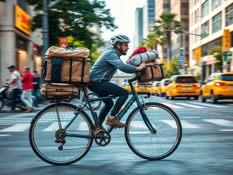 Como pedalar com carga sem perder estabilidade