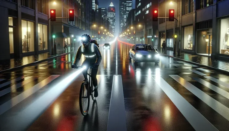 Iluminação para bicicleta urbana com foco em visibilidade e segurança noturna